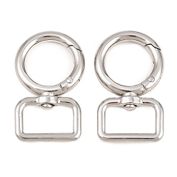 Платина Застежками сплава поворотные, для сумок и чемоданов, кольцо, платина, 34x28x4.5 мм