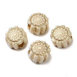 Old Lace Opaque Acrylic Beads, Flower, Old Lace, 12x8mm, Hole: 4mm, about: 830pcs/500g