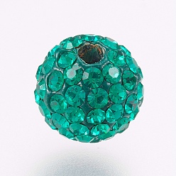 205_Изумруд Чешский горный хрусталь бисера, С. 11 (1.7~1.8 мм), pave disco бусины, полимерной глины, круглые, 205 _emerald, 9.5~10 мм, отверстие : 1.8 мм, о 85~95 жемчужинах / шариках