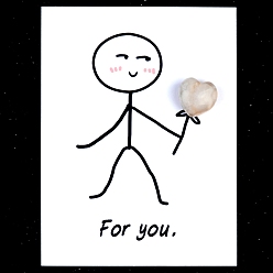 Натуральный Агат Украшения в виде сердца из натурального белого агата, с бумажными карточками, фигурка для украшения дома, энергетический камень рейки для исцеления, 15 мм