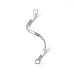 Платина 925 подвески из стерлингового серебра, крутить ссылки, родий, не тускнеет, платина, 29.5x7.5x0.5 мм, отверстие : 1.8 мм