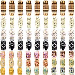 Mixed Color 44Pcs Plastic & Resin Dreadlocks Braiding Beads, for Hair Styling, Mixed Color, 15~30x8.5~11mm, Hole:4.5~6mm