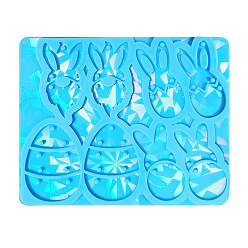 Flower Easter Pendants DIY Food Grade Silicone Mold, Resin Casting Molds, for UV Resin, Epoxy Resin Craft Making, Flower, 106x143mm