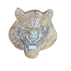 Лунный Камень Резные фигурки тигра из натурального лунного камня, статуи для украшения домашнего рабочего стола, 40x40 мм