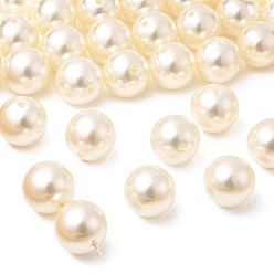 Белый Абс пластмасса имитация жемчужина круглые бусины, белые, 20 мм, Отверстие : 2.5 мм , около 120 шт / 500 г