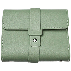 Темный Морско-зеленый Вырезанная полая 1сумки для хранения сережек из искусственной кожи из поликарбоната, портативные дорожные сумки-органайзеры для украшений и сережек, прямоугольные, темно-зеленый, 16.3x14.2x3.3 см, отверстие : 1.5 мм