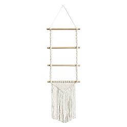 (404) Непрозрачное AB Кислое яблоко Держатель для повязки на голову из хлопчатобумажной ткани в богемном стиле макраме, Настенная подвеска с кисточками для хранения аксессуаров для волос для украшения спальни для девочек, цветочный белый, 1200x330 мм