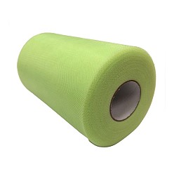 Yellow Green Deco Mesh Ribbons, Tulle Fabric, Tulle Roll Spool Fabric For Skirt Making, Yellow Green, 6 inch(15cm), about 100yards/roll(91.44m/roll)