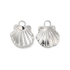 Нержавеющая Сталь Цвет Не тускнеющие 304 подвески из нержавеющей стали, шарм из ракушек, цвет нержавеющей стали, 12x10x2 мм, отверстие : 1.8 мм