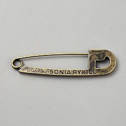 Античная Бронза Булавки из цинкового сплава, контакты килт, античная бронза, 91.5x23x5.5 мм