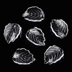 Прозрачный Прозрачные стеклянные бусины-лепестки, клубничный лист, прозрачные, 22.5x16x5.5 мм, отверстие : 1.2 мм, о 980~1000 шт / комплект