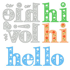 Letter Углеродистая сталь разрезает трафареты, для diy scrapbooking, Фотоальбом, декоративная бумага для тиснения, цвет нержавеющей стали, буквы, 121x111x0.8 мм