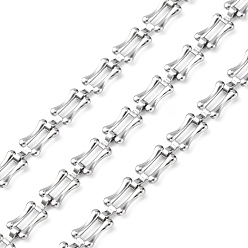 Нержавеющая Сталь Цвет 304 цепи прямоугольные звенья нержавеющие, с катушкой, несварные, цвет нержавеющей стали, 10x5x2 мм, около 82.02 футов (25 м) / рулон