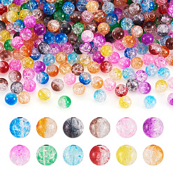 (52) Непрозрачная лаванда Два тона прозрачные треск акриловые бусины, акриловые бусины с краской наполовину окрашенные и прозрачные, круглые, разноцветные, 130x100x22 мм, 30 шт / цвет, 360 шт / коробка