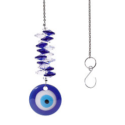 Синий Подвески-украшения из стекла и акрила в виде сглаза, для автомобильных подвесных украшений, синие, 355 мм