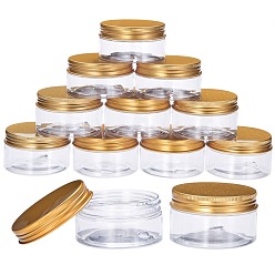 Mixed Color 16Pcs 2 Styles PET Plastic Bottles, with Aluminum Screw Lids, for Cream Jar, Column, Mixed Color, 6.8~7.1x3.5~4.1cm, Capacity: 80~100ml(2.71~3.38fl. oz), 8pcs/style