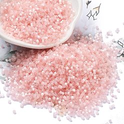 Pink Имитация кошачьего глаза стеклянные бусины, окрашенные, цилиндр, розовые, 1.6x1.3 мм, отверстие : 0.8 мм, Около 60000 шт / фунт