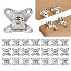 Platino Código de esquina de aleación de zinc, con tornillos, accesorios de herrajes para muebles, Platino, 21x34x21 mm, agujero: 4 mm