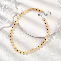 (932FM) Темно-синий аква-матовый с подкладкой 8.5Мм круглые ожерелья из натурального малайзийского нефрита с бусинами из стеклянных семян для женщин, платина, темно-золотистые, 16.34 дюйм (41.5 см)