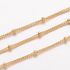 Золотой Ионное покрытие (ip) 304 витые цепи из нержавеющей стали, бордюрные цепи, пайки, спутниковые сети, с катушкой, шариков Rondelle, золотые, 1.8x1.4x0.4 мм, около 32.8 футов (10 м) / рулон