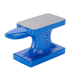 Синий Инструменты для железной наковальни своими руками, блок скамейки ювелирных изделий, рог, синие, 170x88x66 мм, размер коробки: 18x12x8 см