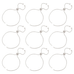 Платинированный 12шт. стойка покрытие латунная цепь звено браслет изготовление, долговечный, изготовление браслетов-слайдеров, Реальная платина, длина одной цепи: около 115~120 мм