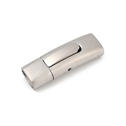 Нержавеющая Сталь Цвет 304 из нержавеющей стали защелкой застежки, прямоугольные, цвет нержавеющей стали, 24.5x8.5x6.5 мм, отверстие : 6.5x3 мм