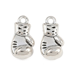 Античное Серебро Сплавочные подвески тибетского стиля, боксерские перчатки, античное серебро, 27x14x9 мм, отверстие : 3 мм, Около 141 шт / 1000 г