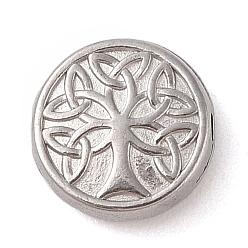 Tree of Life Не тускнеет 304 бусины из нержавеющей стали, цвет нержавеющей стали, древо жизни, 11x4 мм, отверстие : 1.5 мм