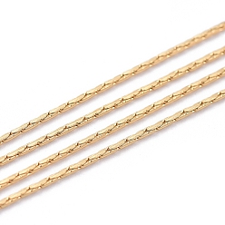 Золотой Ручная ионизация (ip) 304 цепи из нержавеющей стали Boston Link, пайки, с катушкой, золотые, 0.8x0.8 мм, около 32.8 футов (10 м) / рулон