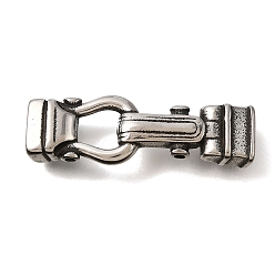 Античное Серебро Узел викингов 304 соединительные подвески из нержавеющей стали, для изготовления кожаных браслетов, античное серебро, 40x12.5x7 мм, отверстие : 8x4 мм