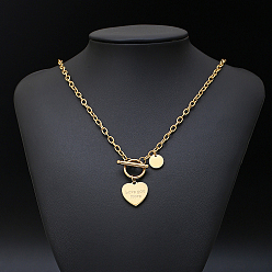 Настоящее золото 18K Подвеска в форме сердца из нержавеющей стали, цепочка или ожерелье для женщин на каждый день, реальный 18 k позолоченный, 23.62 дюйм (60 см)