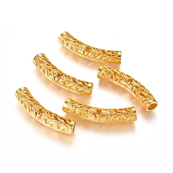 Golden Tibetan Style Alloy Tube Beads, Golden, 38x8mm, Hole: 4.5mm