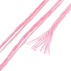 Hot Pink 10 Skeins 6-Ply Polyester Embroidery Floss, Cross Stitch Threads, Segment Dyed, Hot Pink, 0.5mm, about 8.75 Yards(8m)/skein