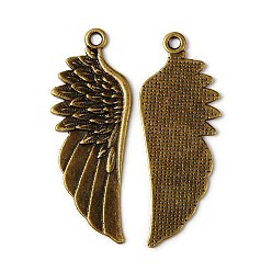 Античная Бронза Тибетский сплав стиля большие кулоны, без кадмия, без никеля и без свинца, античная бронза, 56x21x1.5 мм, отверстие : 3 мм