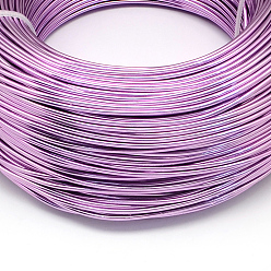 Medium Orchid Round Aluminum Wire, Flexible Craft Wire, for Beading Jewelry Doll Craft Making, Medium Orchid, 18 Gauge, 1.0mm, 200m/500g(656.1 Feet/500g)
