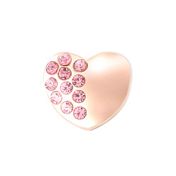 Light Gold Заклепки из сплава с сердечком, металлические гвозди для часовых петель аксессуары, золотой свет, 0.9x0.9 см