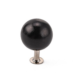 Черный ABS пластик, искусственная жемчужина, заклепки, заклепки, с железной фурнитурой, чёрные, 10 мм, вывод: 4x5 мм