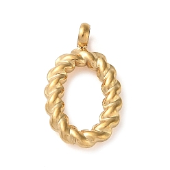 Letter O 316 подвески и подвески из хирургической нержавеющей стали, золотые, Письмо O, 15x8.5x2 мм, отверстие : 2 мм