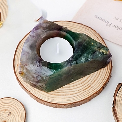 Флюорит Подсвечники из натурального флюорита, подсвечник из энергетического камня рейки, 9~10 см