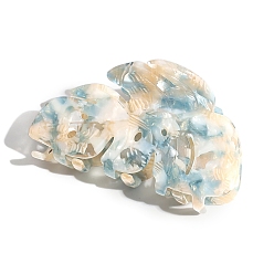 Фора Заколки-коготь из листовой ацетат целлюлозы, аксессуары для волос для женщин и девочек, оранжевые, 90x50 мм