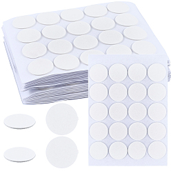 Белый 25 Листы плоских круглых двусторонних самоклеящихся бумажных наклеек, для фитиля свечи, 126x89x1 мм, наклейка: 20 мм в диаметре, 20шт / лист