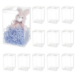 Прозрачный Складные прозрачные пластиковые подарочные коробки из пвх, прямоугольные, прозрачные, готовое изделие: 10x10x16 см