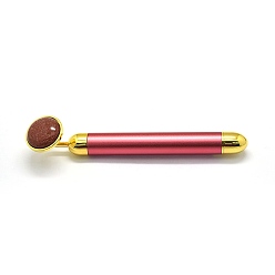 Goldstone Synthetic Goldstone Electric Massage Sticks, Massage Wand (No Battery), Fit for AA Battery, with Zinc Alloy Finding, Massage Tools, with Box, 155x16mm
