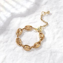 Oval Регулируемые 304 цепные кольца из нержавеющей стали, цепные цепи, золотые, овальные, внутренний диаметр: 18~20.5 мм