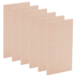 BurlyWood Rectangle Beech Wood Craft Board, BurlyWood, 100x50x2.2mm