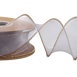 Темно-Серый Полиэстер органза лента, для упаковки подарков, изготовление галстука-бабочки, плоский, темно-серый, 1-5/8 дюйм (40 мм), около 9.84 ярдов (9 м) / рулон