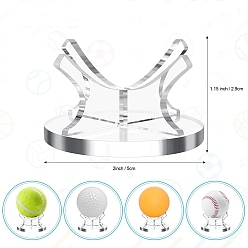 Прозрачный Акриловая стойка для хранения спортивного тенниса, прозрачные, 5x2.9 см