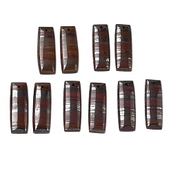 Rectangle Подвески из железа с изображением тигра из натурального дерева, подходящие геометрические подвески, прямоугольник амулеты, 38~38.5x13~13.5x4x4~4.5 мм, отверстие : 1.4~1.6 мм