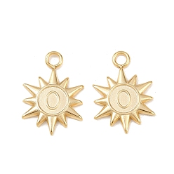 Настоящее золото 24K 304 Настройки кабошон из нержавеющей стали кулон, очарование солнца, реальный 24 k позолоченный, лоток : 3.3x2 мм, 19.5x13.5x1.8 мм, отверстие : 2.2 мм